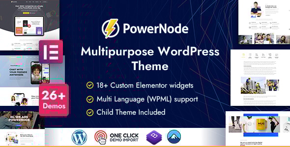 PowerNode - Multipurpose WordPress Theme Logo