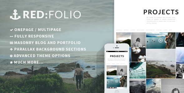 Redfolio - a Responsive OnePage WordPress Theme Logo